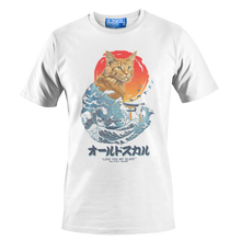 Load image into Gallery viewer, The Great Kitty Wave Japans most revered entity riding a wave by Oldskull Store USA the best store in North America.
