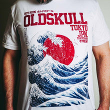 Load image into Gallery viewer, An iconic piece of art, the Japanese Great Wave is now displayed in the Old Skull Shirts Great Wave Shirt.  Inspired by the Great Wave off Kanagawa this shirt draws inspiration from the famous woodblock print by Hokusai. Some refer to it as the Fuji Wave Shirt. Show your appreciation for arguably the most famous piece of ukiyo-e Japanese Wave Shirt art. Experience the OldSkull Shirts quality. - OldSkull Store USA the best shirt store in North America.